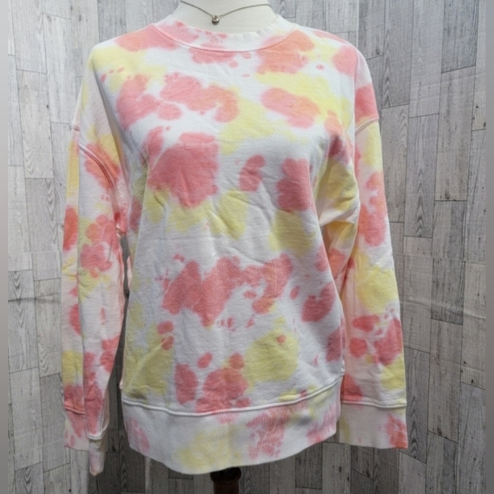 BP. Tie-dye sweatshirt. In pink and yellow. Size Small